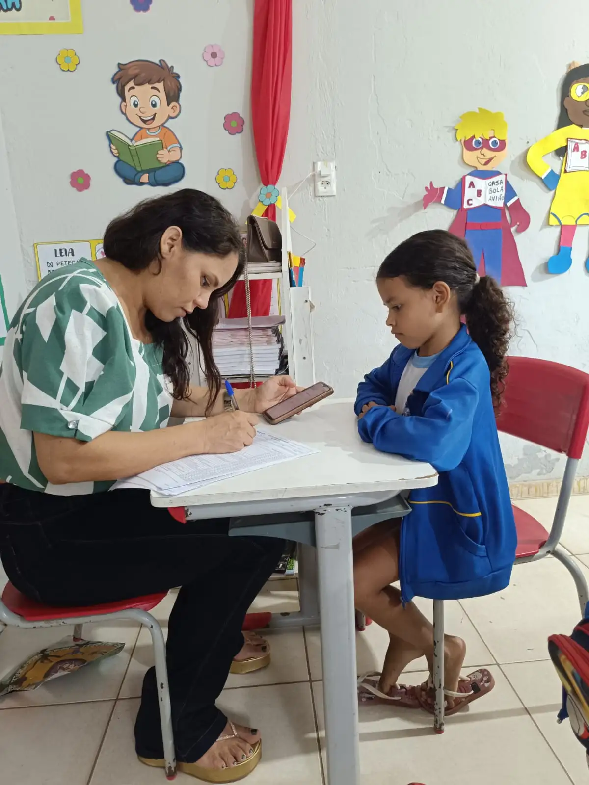 Foto 6 – Programa Saúde na Escola realiza aplicação dos Marcadores de Consumo Alimentar no CETI Profª Mariinha Andrade e Silva .