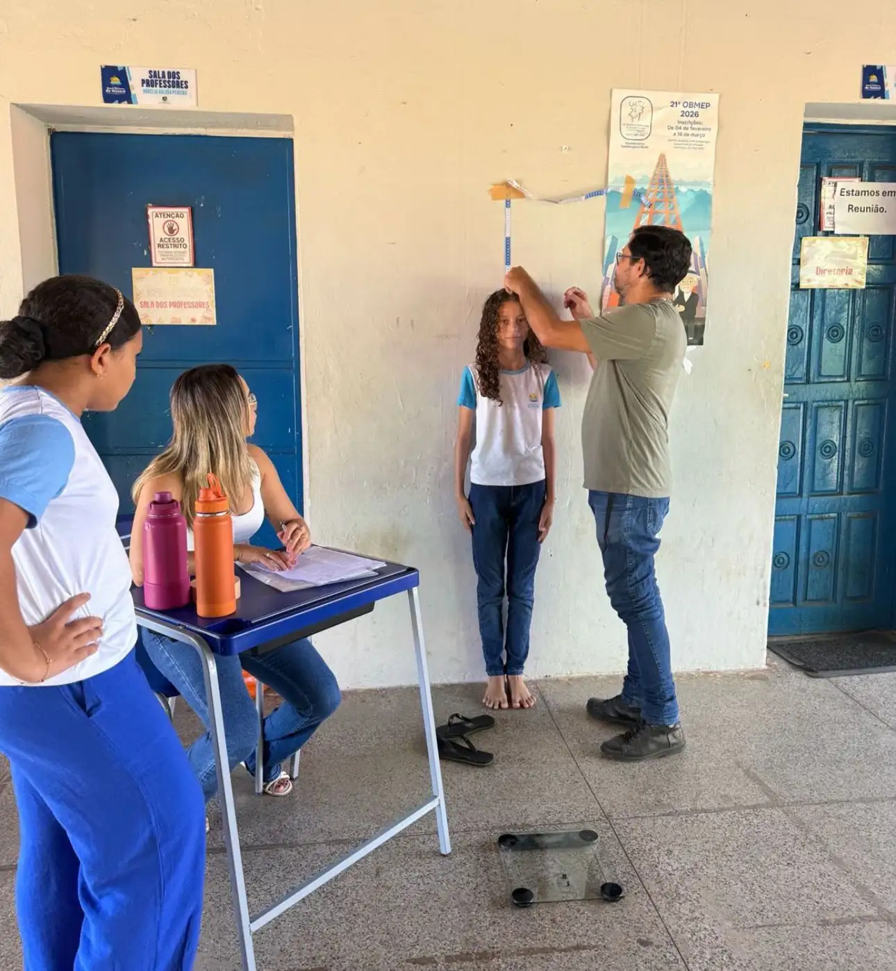 Avaliação Antropométrica é Realizada na Escola Mariinha Andrade .