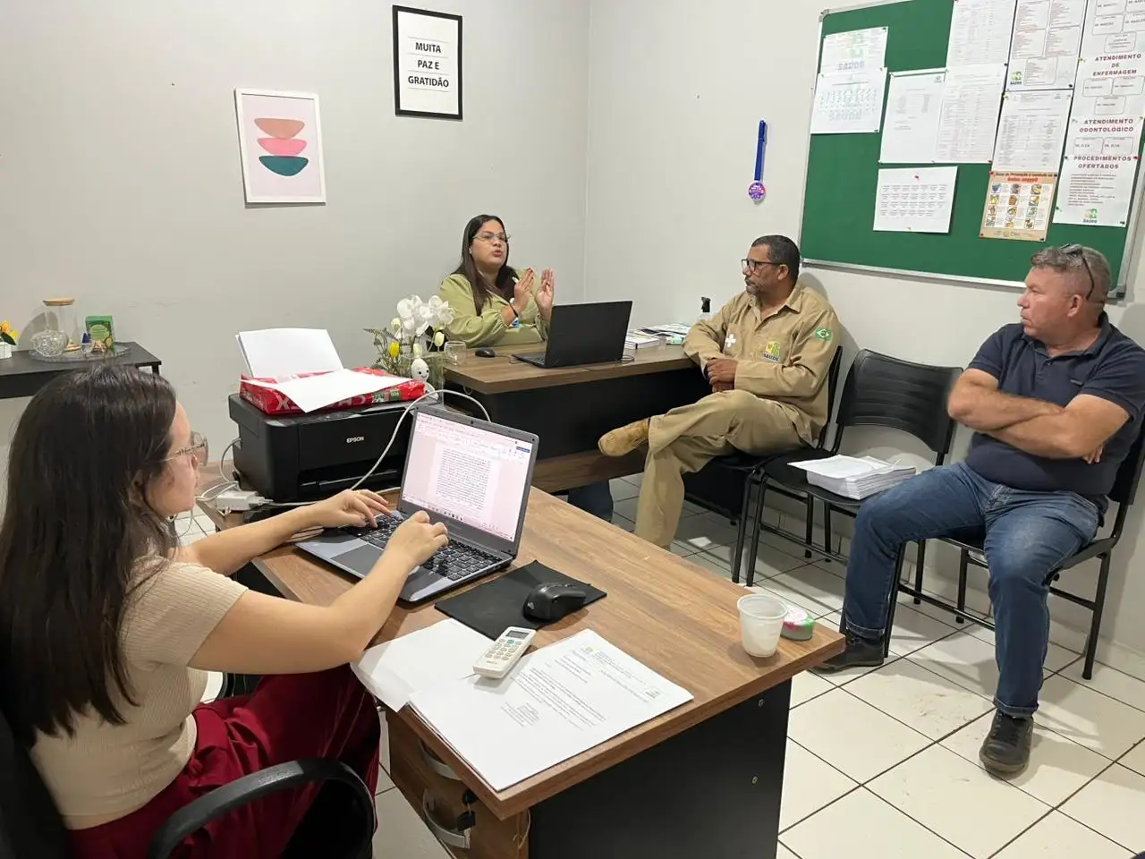 Reunião do Conselho Municipal de Saúde .
