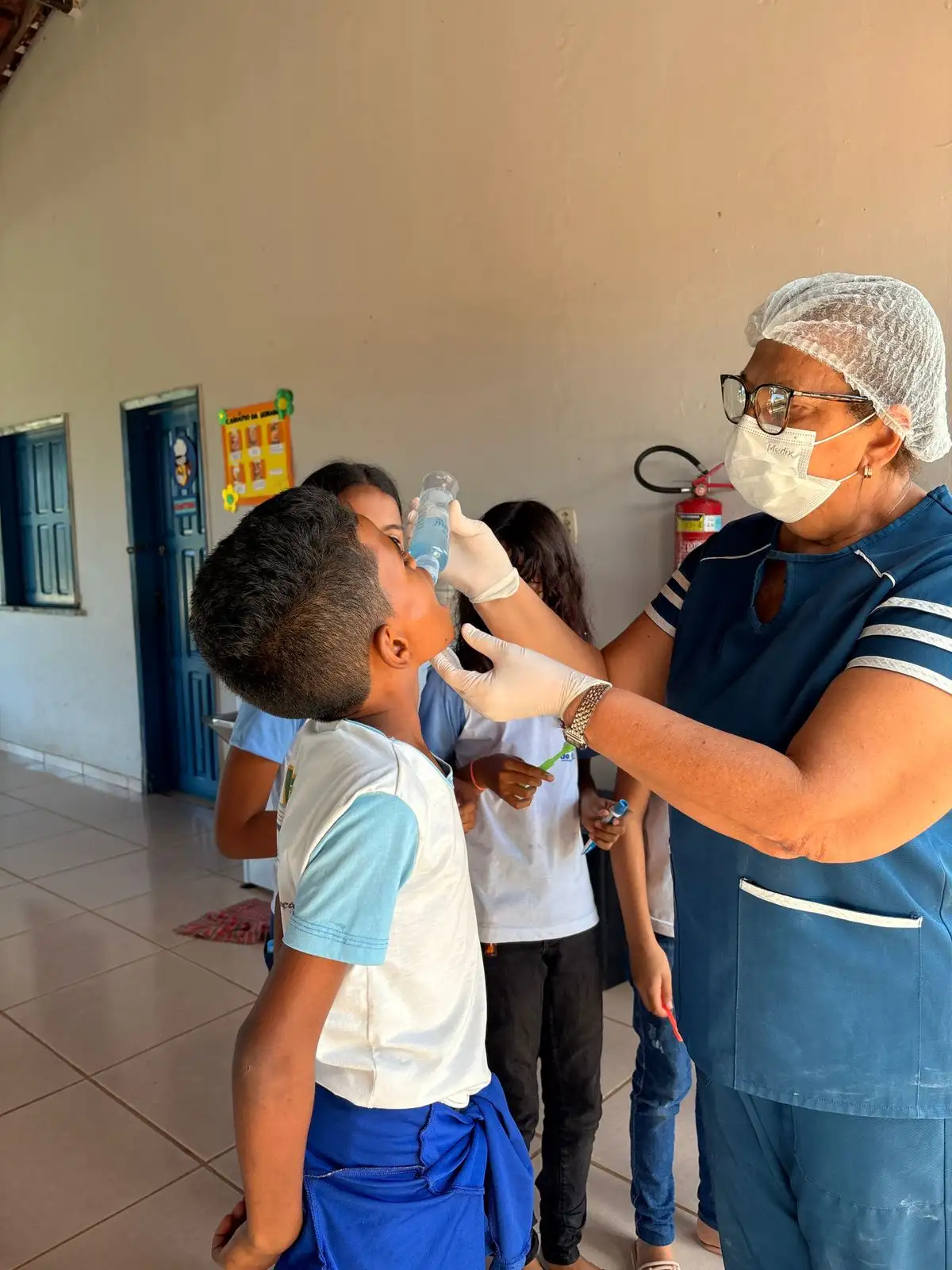 Foto 2 – Ação de Saúde Bucal na Escola Municipal Filomena Braga .
