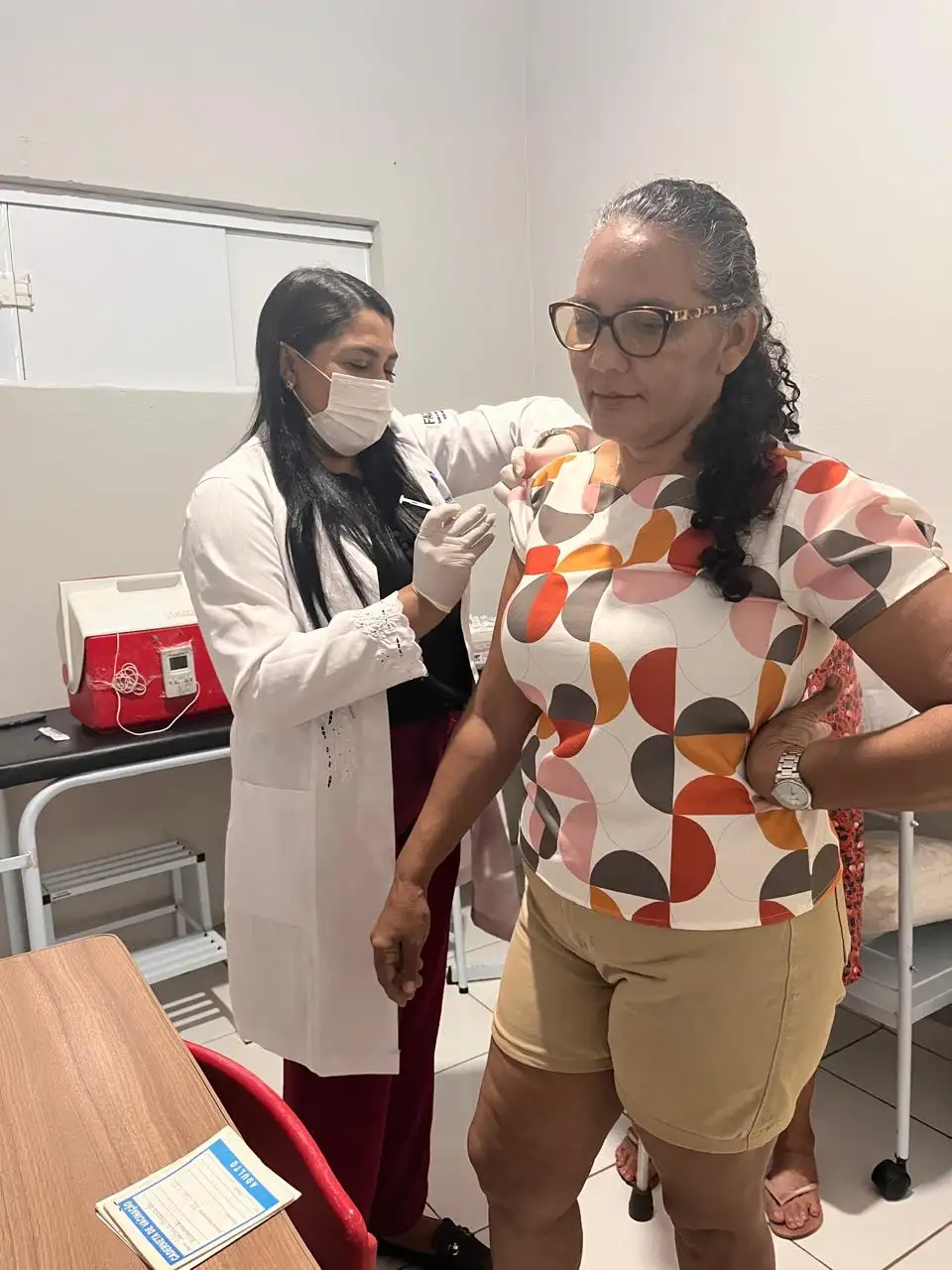 Foto 4 – Campanha de Vacinação contra a Influenza é realizada na localidade Pereiros .
