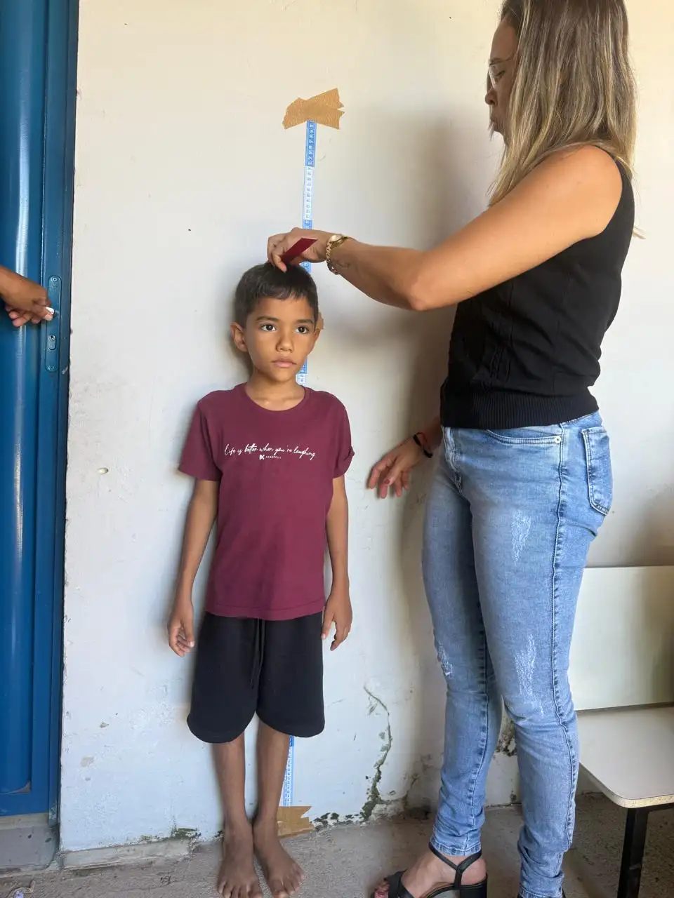 Foto 6 – Programa Saúde na Escola realiza avaliação antropométrica na Escola Isaías Soares .