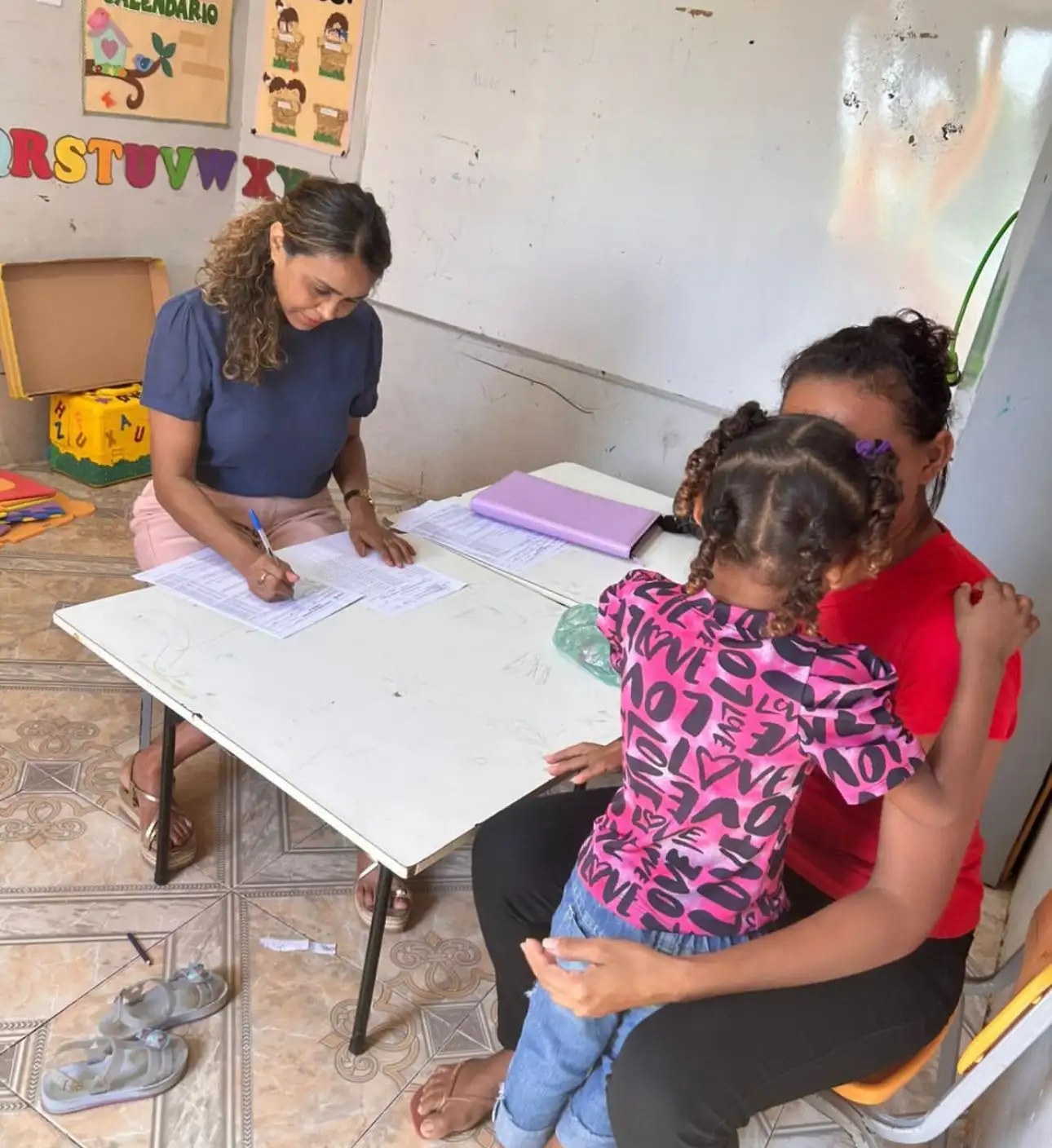 Foto 3 – Ações do Programa Saúde na Escola promovem alimentação saudável na Escola Municipal Lavínia Saraiva .