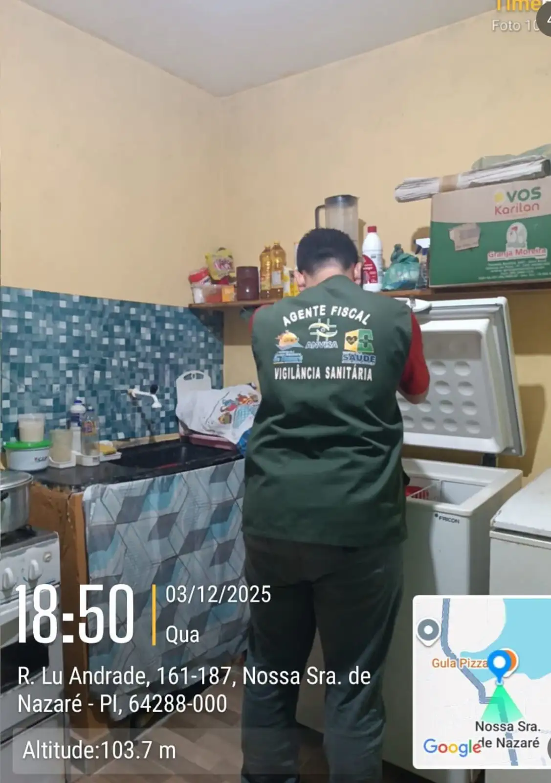 Foto 1 – Vigilância Sanitária em ação na orla do Açude!