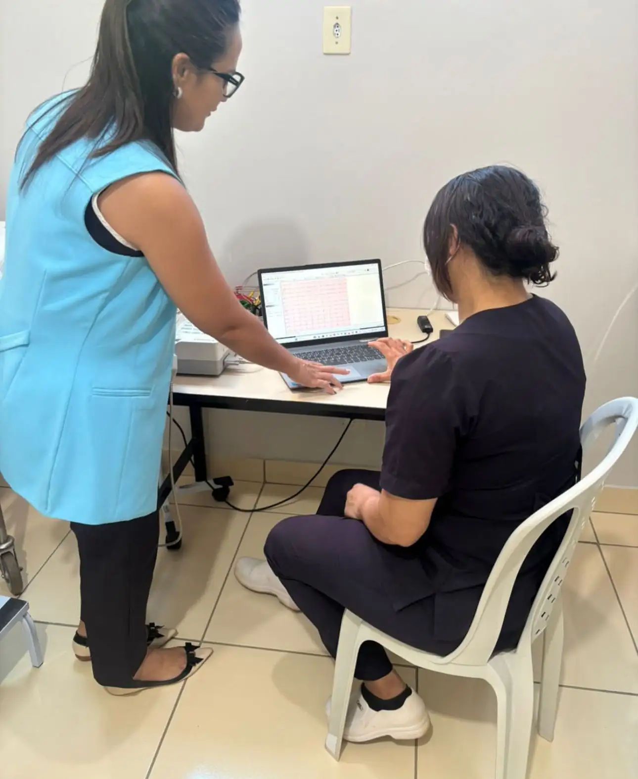 Foto 1 – Treinamento de Eletrocardiograma é concluído na UBS Luiz Cardoso da Silva pelo Programa Piauí Saúde Digital