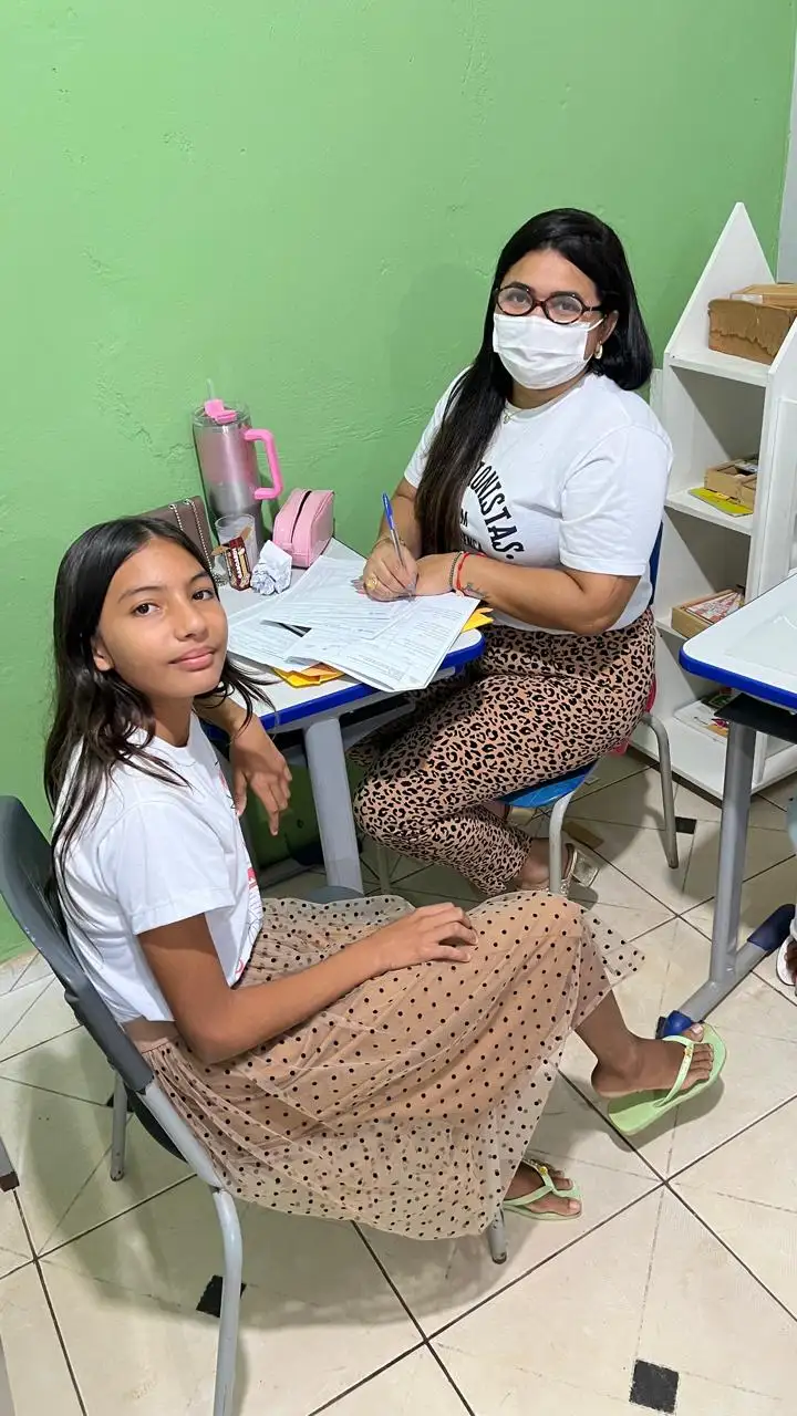 Foto 3 – Programa Saúde na Escola realiza atividade sobre alimentação saudável na U.E.M. Dácio Bona .