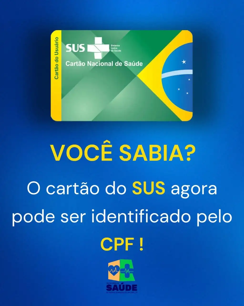 Vem acompanhar essa atualização sobre o Cartão do SUS!
