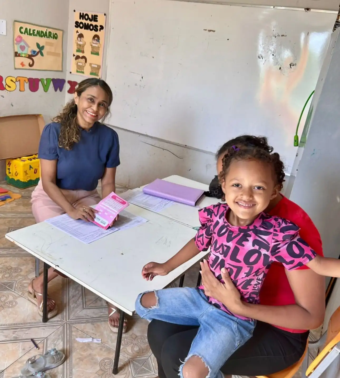 Foto 2 – Ações do Programa Saúde na Escola promovem alimentação saudável na Escola Municipal Lavínia Saraiva .