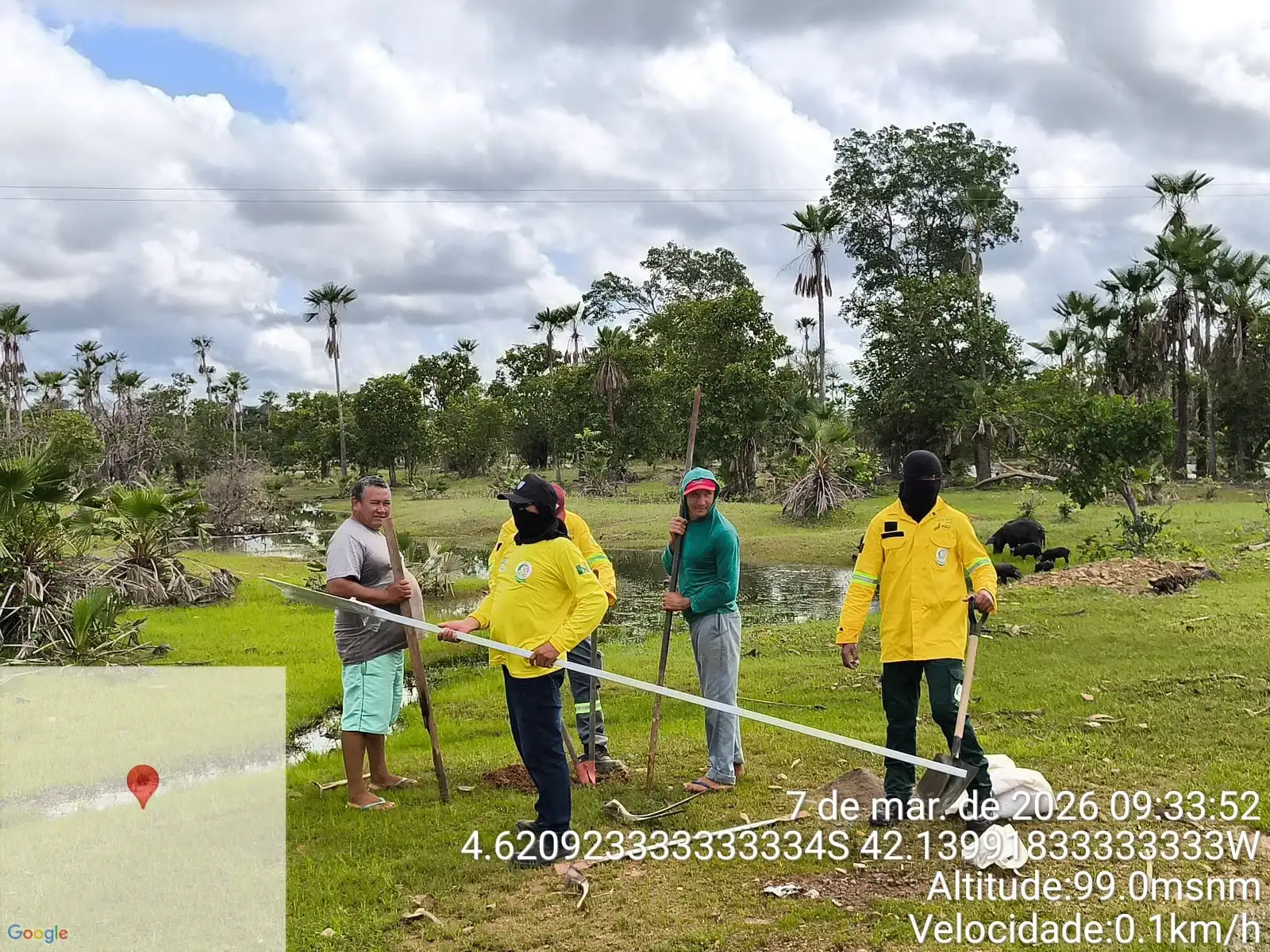 Foto 1 – Ação de educação ambiental na Vertente !