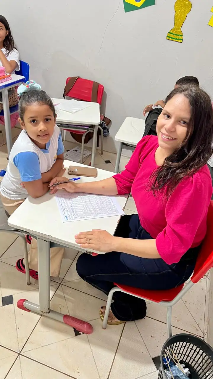 Foto 4 – Programa Saúde na Escola realiza atividade sobre alimentação saudável na U.E.M. Dácio Bona .