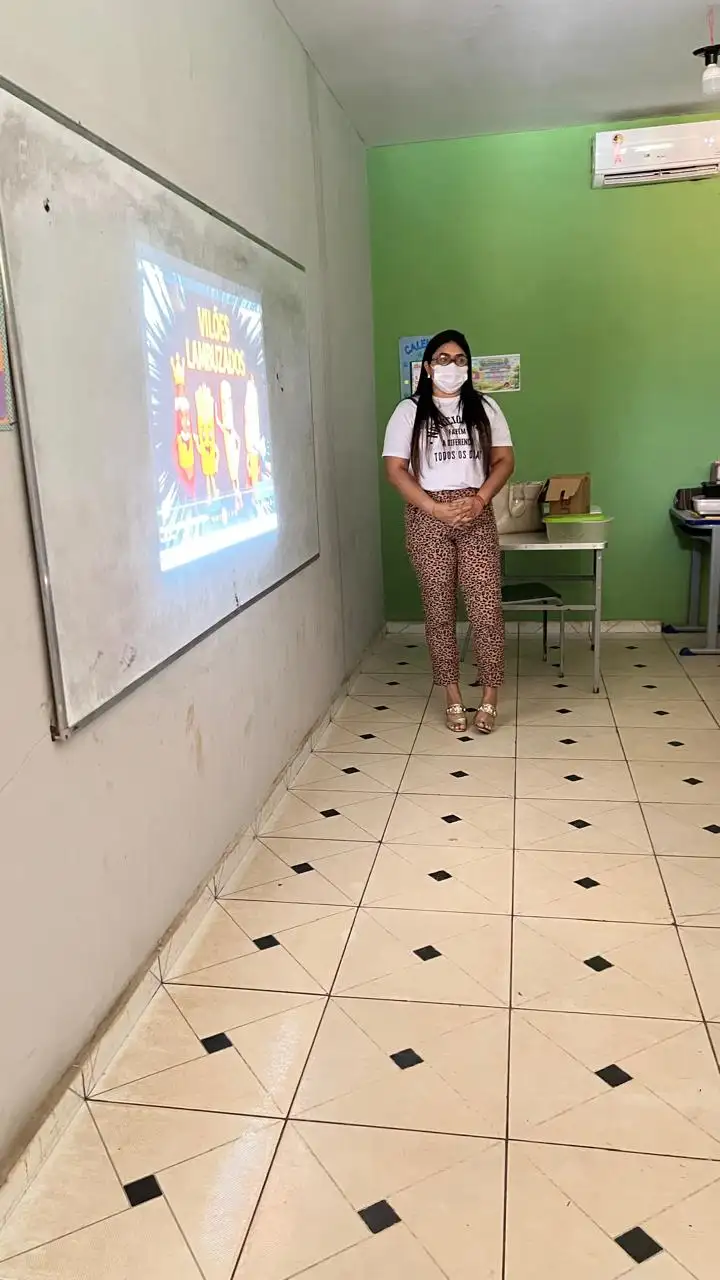 Foto 6 – Programa Saúde na Escola realiza atividade sobre alimentação saudável na U.E.M. Dácio Bona .