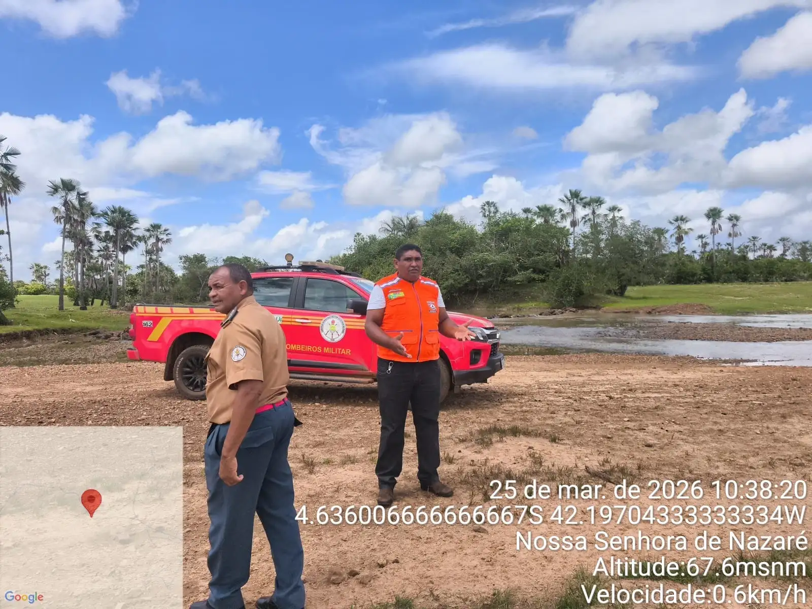 Foto 1 – Município recebe visita técnica para mapeamento de áreas de risco .