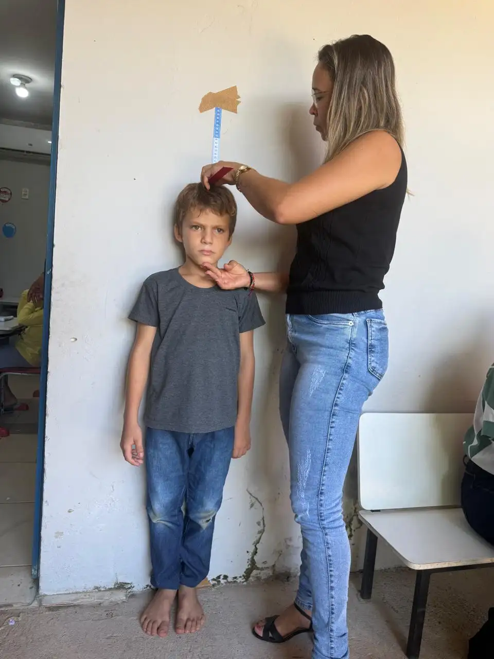 Programa Saúde na Escola realiza avaliação antropométrica na Escola Isaías Soares .
