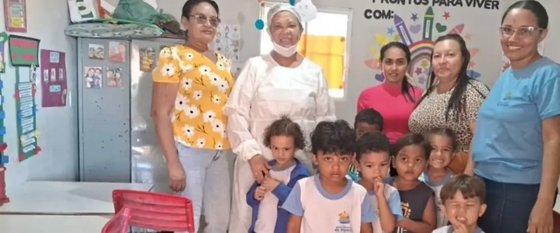 Foto 1 – Atividade de Saúde Bucal nas Escolas