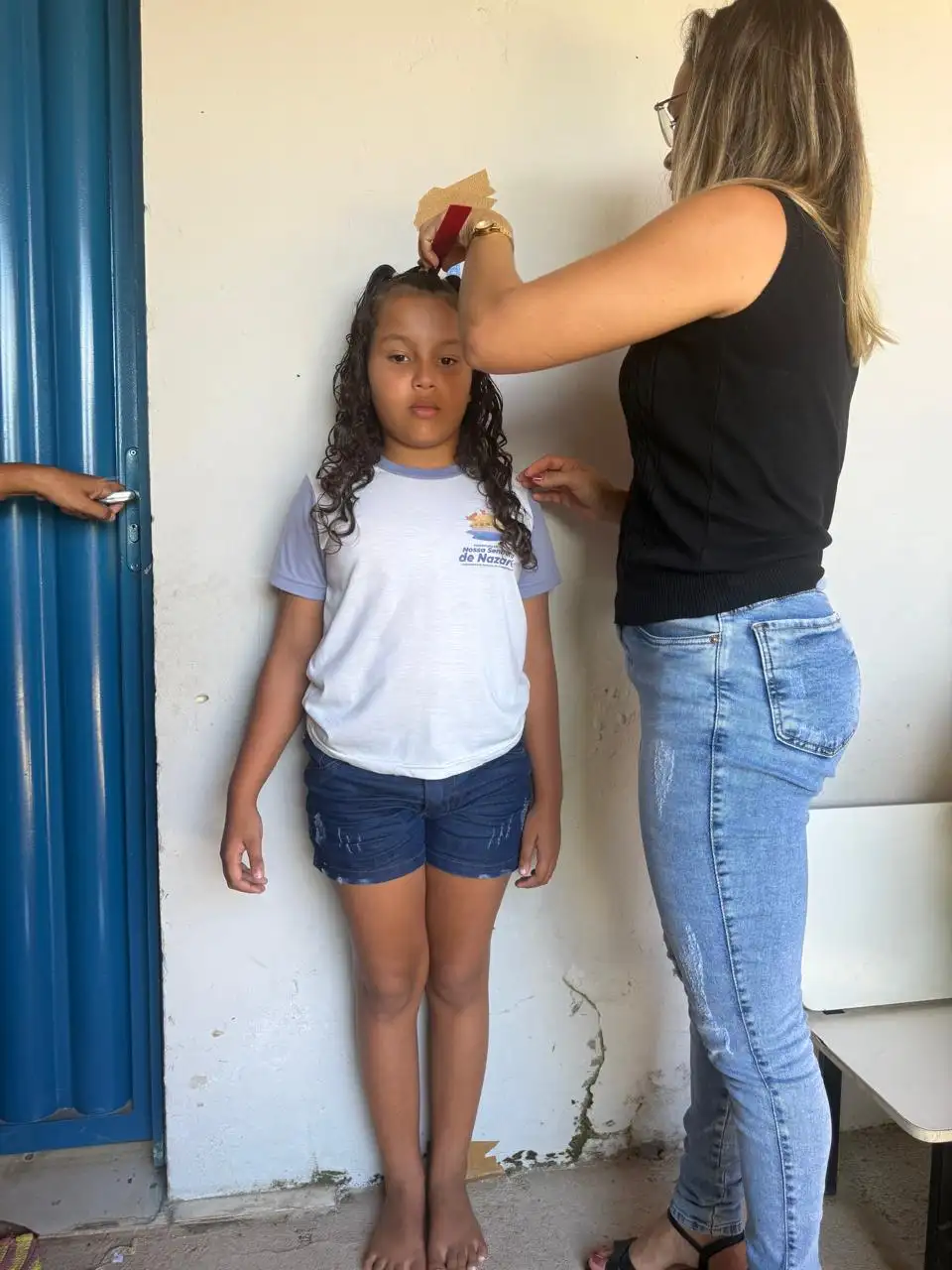 Foto 4 – Programa Saúde na Escola realiza avaliação antropométrica na Escola Isaías Soares .