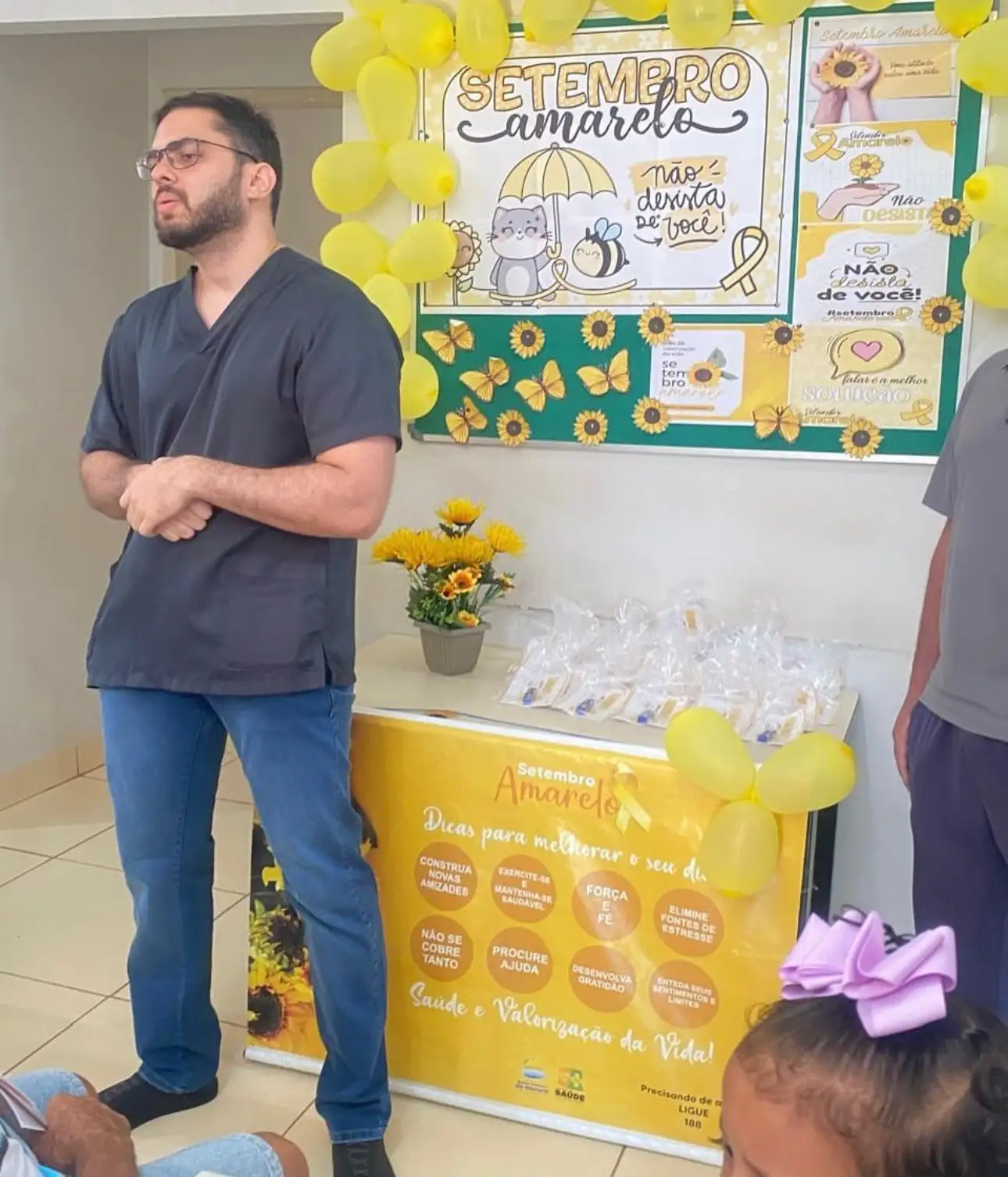 Foto 2 – Atividade de Educação em Saúde - Setembro Amarelo