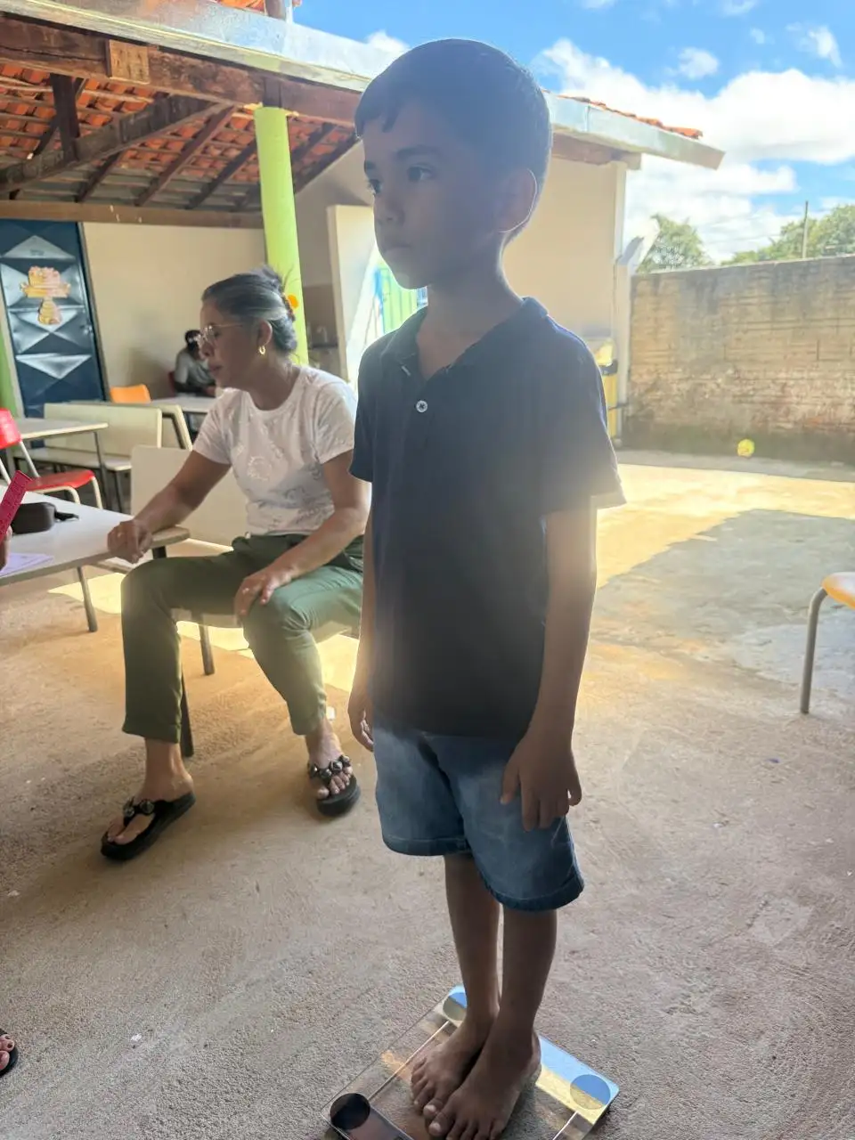 Foto 3 – Programa Saúde na Escola realiza avaliação antropométrica na Escola Isaías Soares .